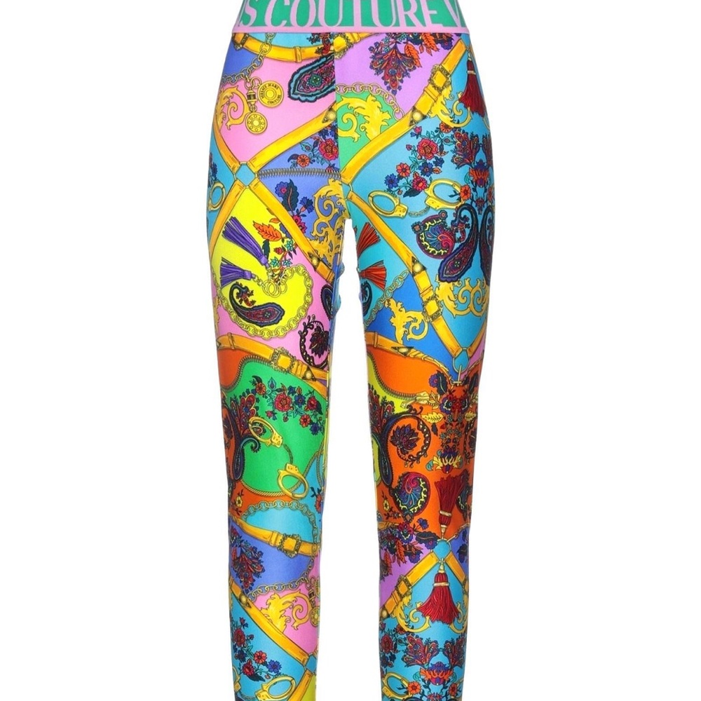 Versace tights womens! Worn once multicolored